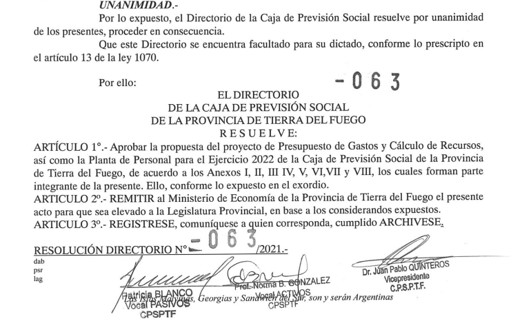 Caja de Previsión Social: $ 1.900 millones de déficit para el 2022