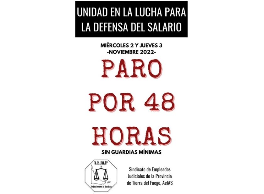 EN TODA LA PROVINCIA. Judiciales anuncian paro de 48 horas sin guardias mínimas