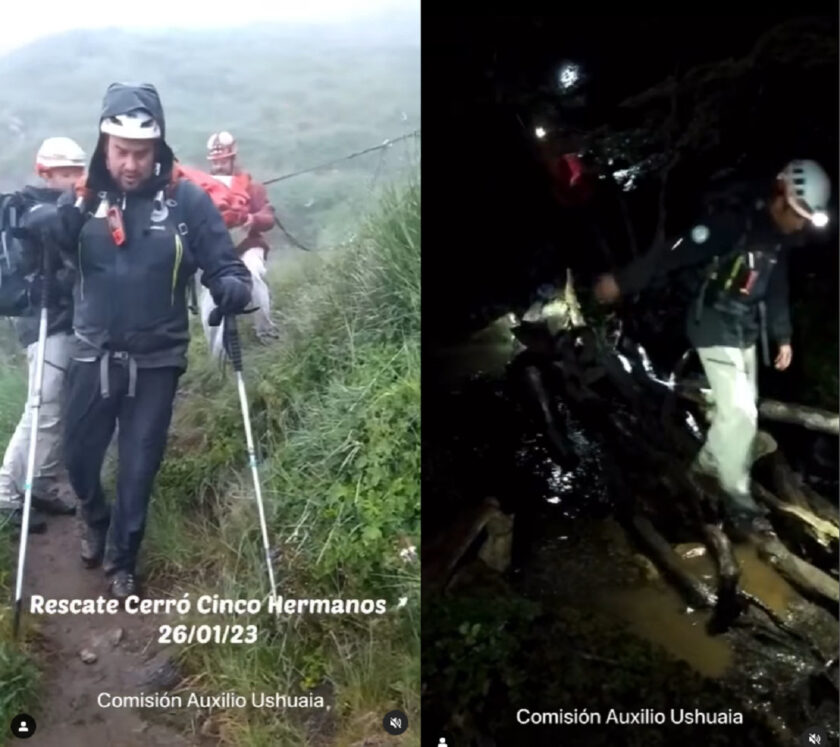 RESCATE EN CERRO CINCO HERMANOS. Un turista israelí se lesionó la espalda y registró grado 1 de hipotermia