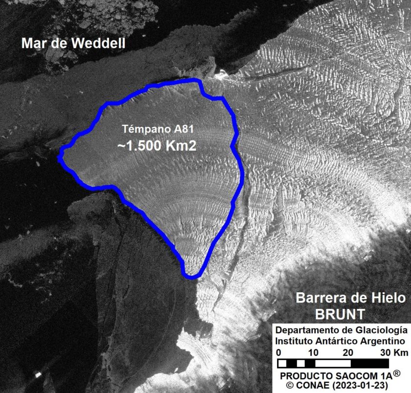 ANTÁRTIDA. Monitorean a iceberg gigante para que el rompehielos Irizar no lo embista