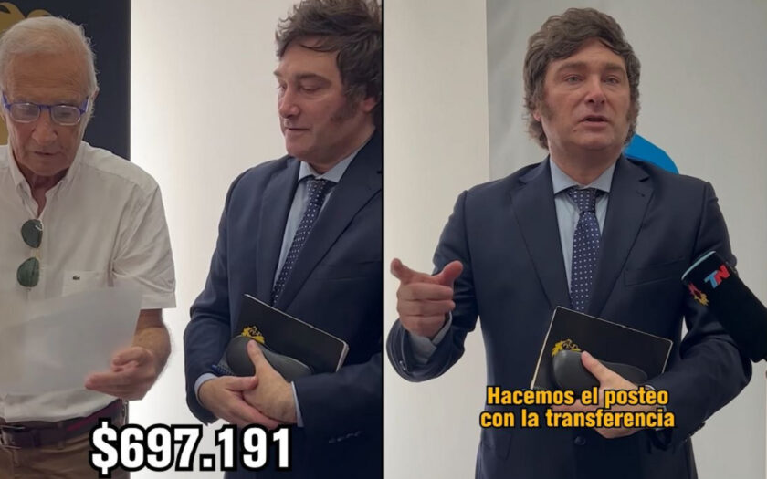 AFORTUNADO. Un riograndense ganó el sueldo de $700.000 de Javier Milei