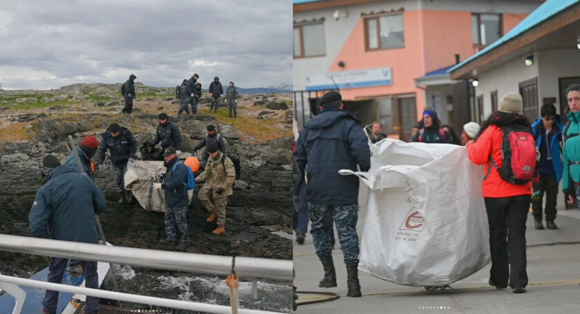 BASURA EN EL CANAL BEAGLE. Encontraron plásticos, chapas, botellas y vidrio en las islas Despard, Casco y Mary Ann 1 Compromiso Ona 2