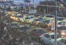 PROTESTA DE TAXIS. Caos de tránsito por taxistas que reclaman contra UBER en Ushuaia