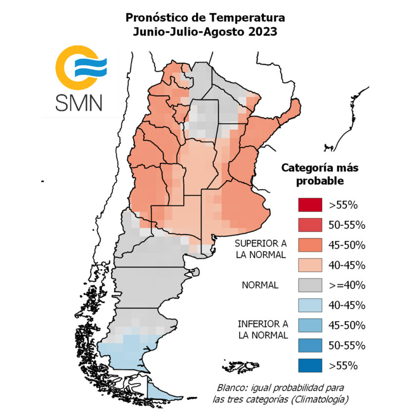 INVIERNO FUEGUINO. Pronostican temperaturas por debajo de la media histórica