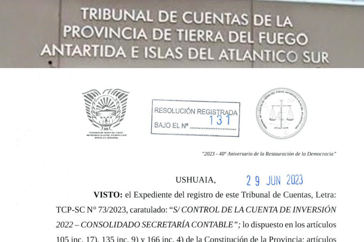 CUENTA DE INVERSIÓN El Tribunal de Cuentas envió a la Legislatura el informe del ejercicio 2022