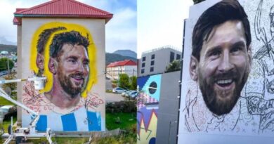 Messi mural
