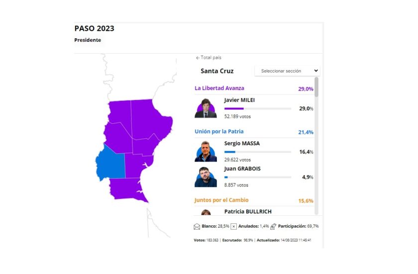 SENADORES y DIPUTADOS. Más del 62% votó en blanco en Santa Cruz