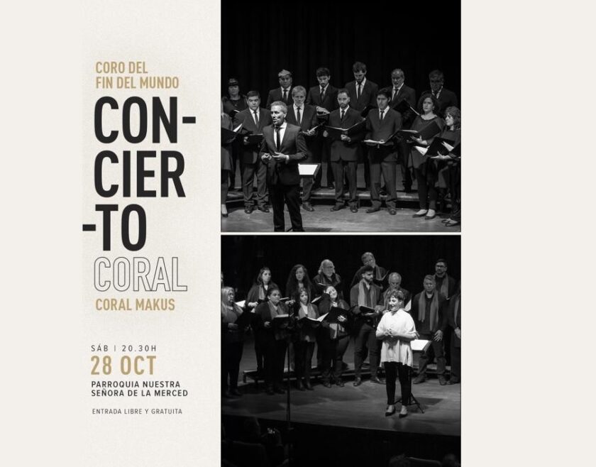 CONCIERTO. El Coro del Fin del Mundo y el Coral Makus se presentan este sábado