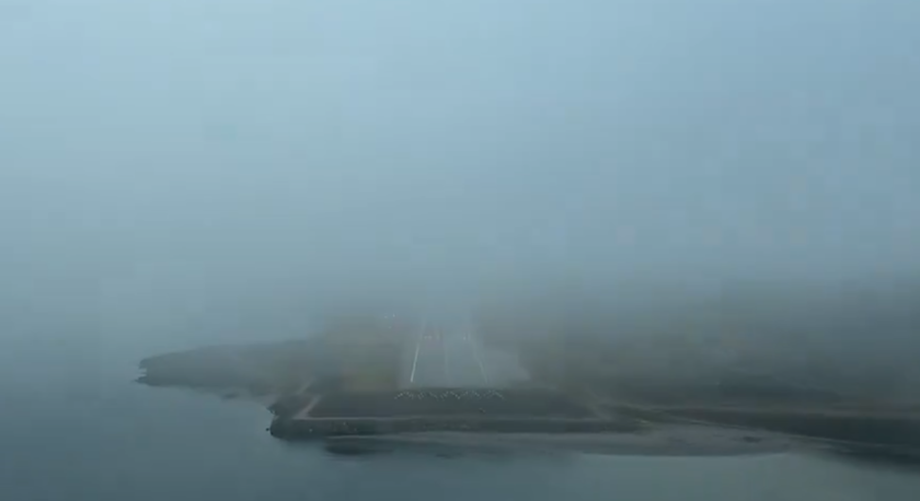 aterrizaje en la niebla ushuaia
