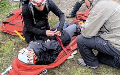 Auxilian a una joven lesionada en el Glaciar Vinciguerra