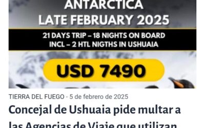 Pelloli cuestionó a agencias de turismo que venden viajes a las Falklands desde Ushuaia