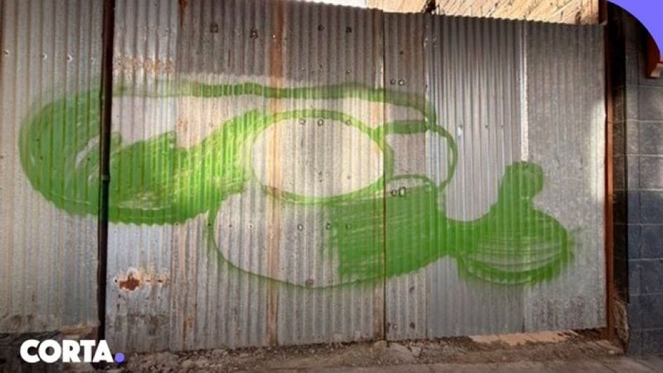 Peter Lanzani detenido y liberado a las horas en Ushuaia por actos de vandalismo 2 grafiti
