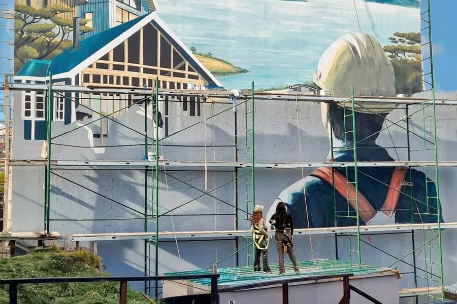 Un mural de Ushuaia participa en un concurso internacional 