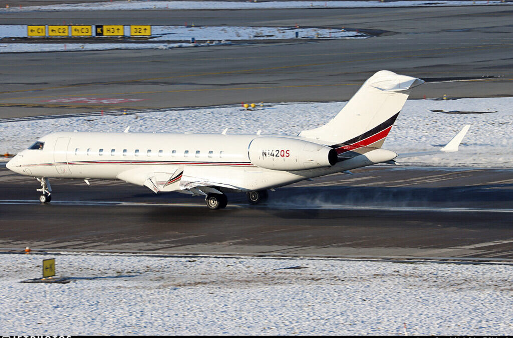 Arribó a Ushuaia un exclusivo jet Global 6000 tras un vuelo directo desde Panamá