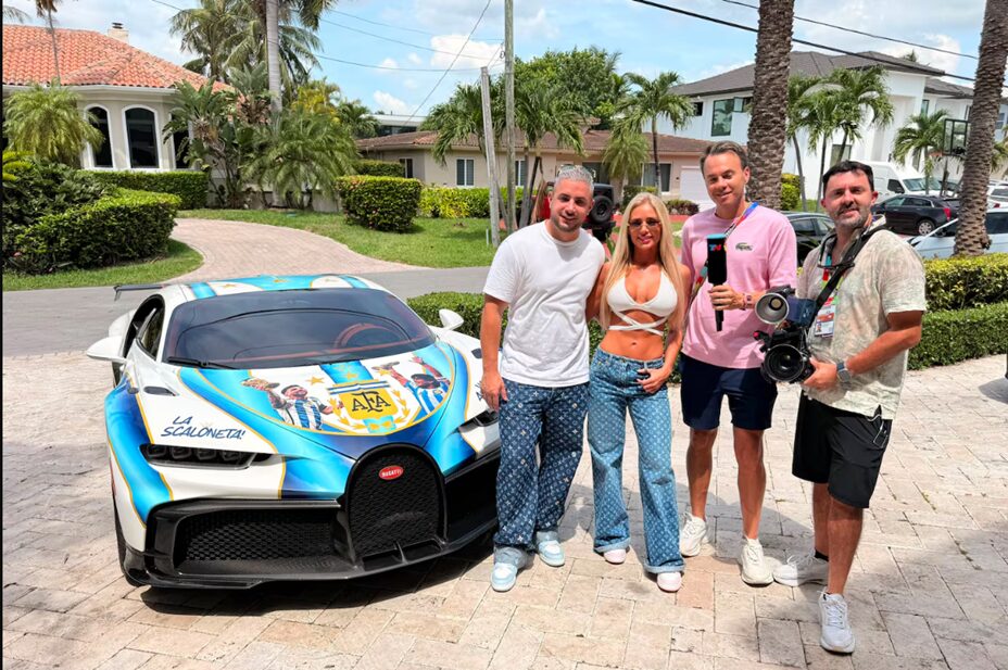 Bruno Sevilla, el fueguino del Bugatti de la Selección en Miami que arrastra antecedentes por estafas y contrataciones